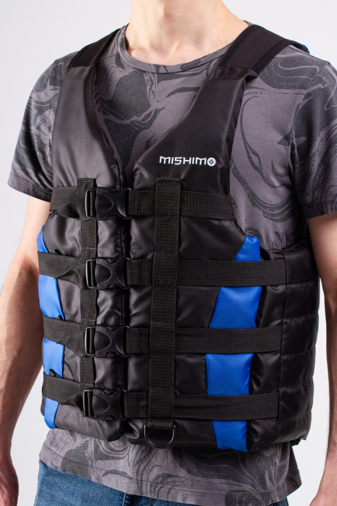 Жилет спасательный MISHIMO PRO Премиум качества Черно-синий в Брянске