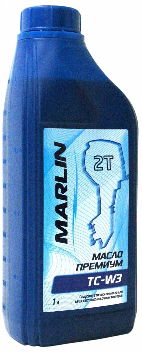 МАСЛО ПОЛУСИНТЕТИЧЕСКОЕ MARLIN ПРЕМИУМ 2Т, TC-W3, 1 ЛИТР в Брянске