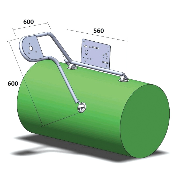 Стойка рулевая с креплением на баллон надувной лодки 25мм в Брянске