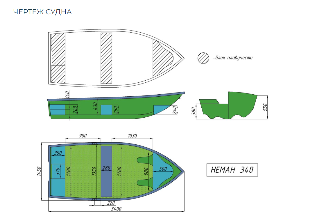 Стеклопластиковая лодка Neman-340 (тримаран) в Брянске