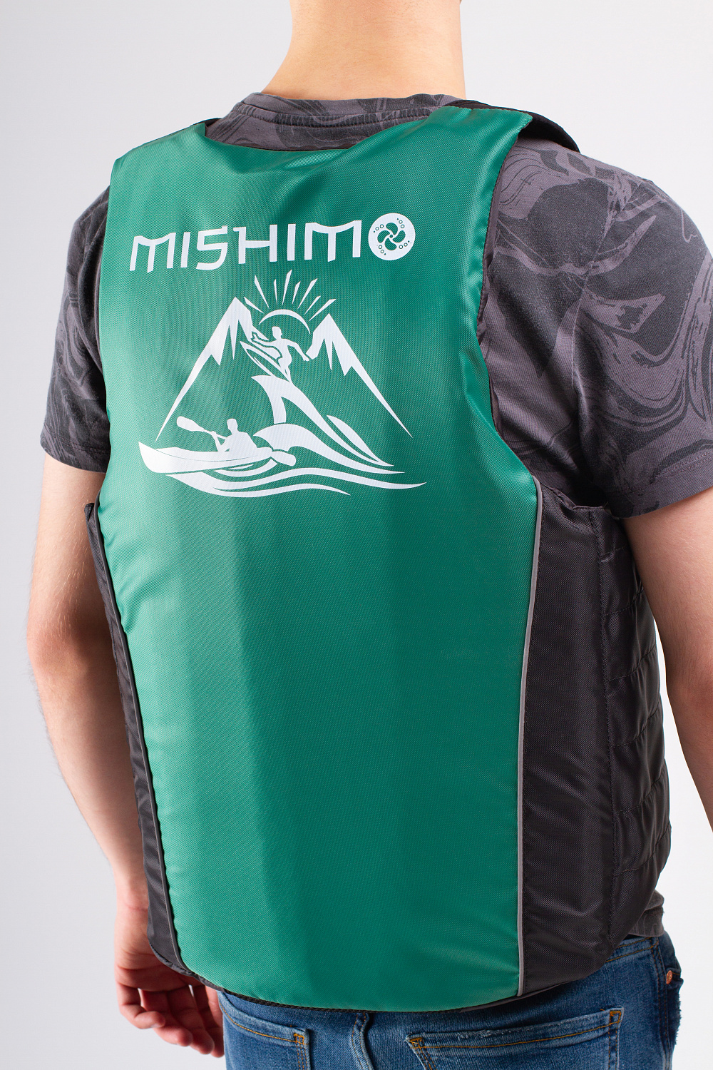 Жилет спасательный MISHIMO PRO Премиум качества Черно-зеленый в Брянске