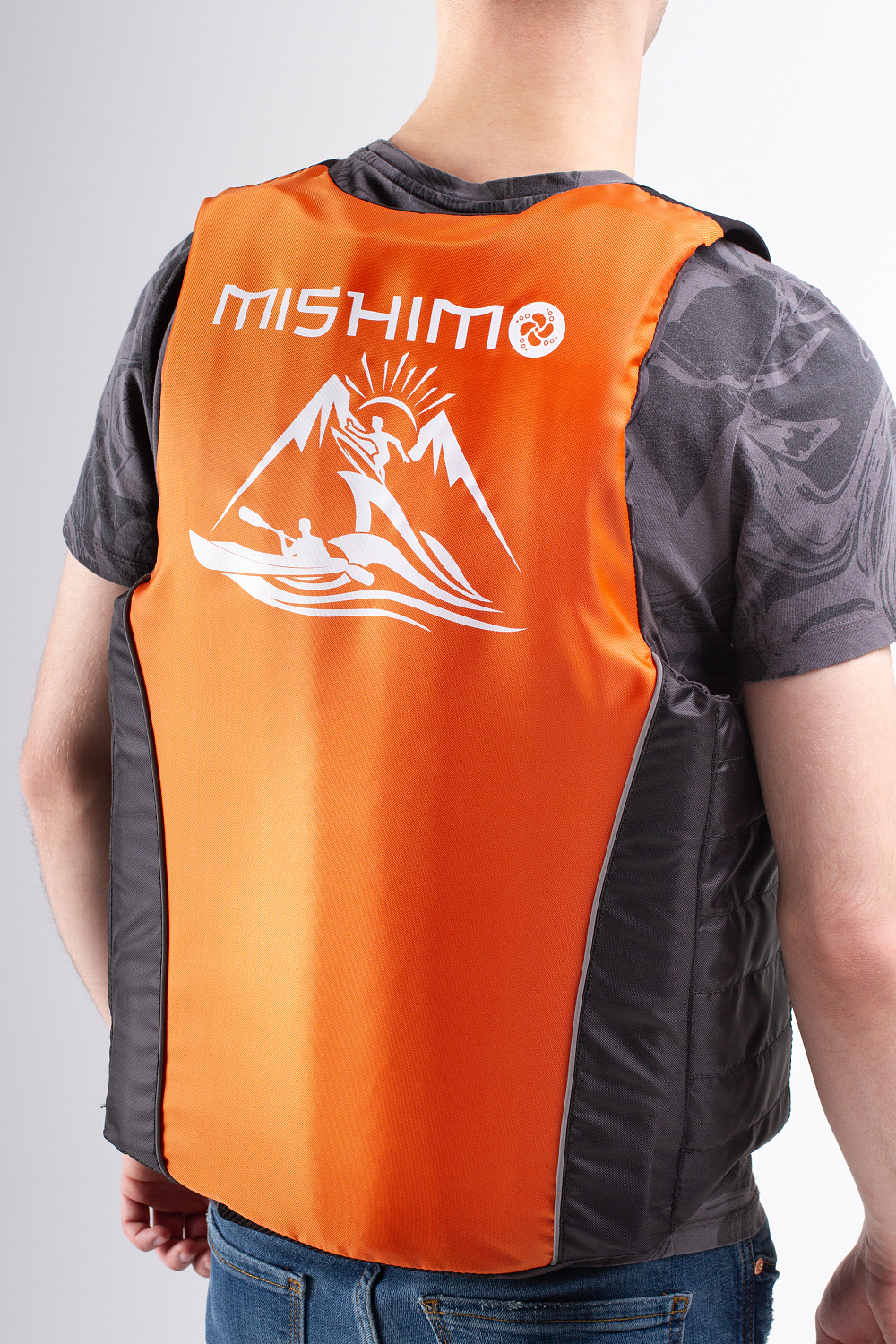 Жилет спасательный MISHIMO PRO Премиум качества Черно-оранжевый в Брянске
