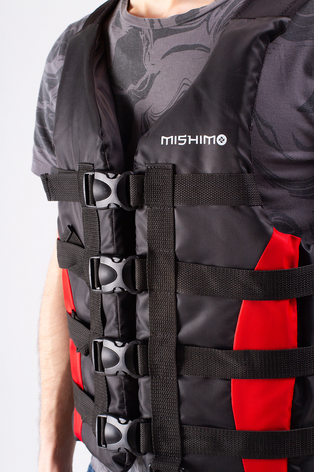 Жилет спасательный MISHIMO PRO Премиум качества Черно-красный в Брянске